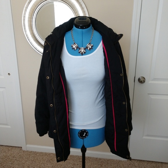 Merona Black Utility Jacket Size Large - Picture 7 of 7